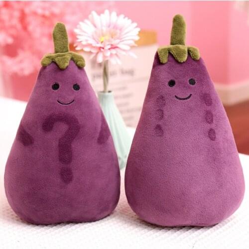 Face-changing Purple Eggplant Toys Cute Plant Plushie Pillow Funny Doll for Girl Friend Creative Food Cushion for Kids Christmas