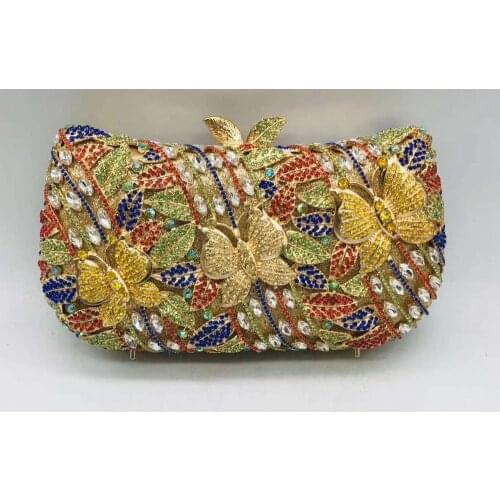 Mini Gold Evening bags Clutch Bag Crystal Gemstone Women Shoulder Party Bag Luxury Best Female Prom Handbags Daily clutch Purse