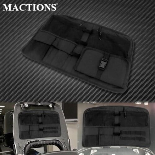 Motorcycle Tour Pak Organizer Lid Storage Bag Black Pouch Saddle Bag For Indian Chieftain 2014-2021 Roadmaster 2015-2021