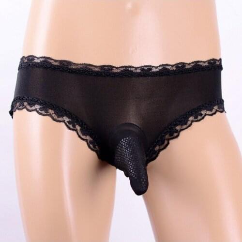 Hot Men Lace Rope Style Briefs Gay Male Hot Breathable Oil Silica Massage Socks Briefs Erotic Underwear