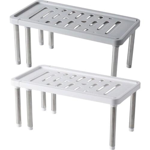 Stainless Steel Storage Shelf Shoe Rack Cabinet Holders Home Closet Organizer Space Saving Wardrobe Shelves Kitchen Organizer