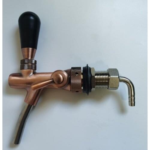 New Brass Rose Gold Homebrew Kegging Beer Tap For Beer Kegs Homebrew Making Flow Control Beer Faucet G5/8