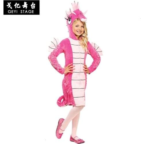 New pink child seahorse high-quality adorable baby Halloween cosplay party role play for the kids clothes girl