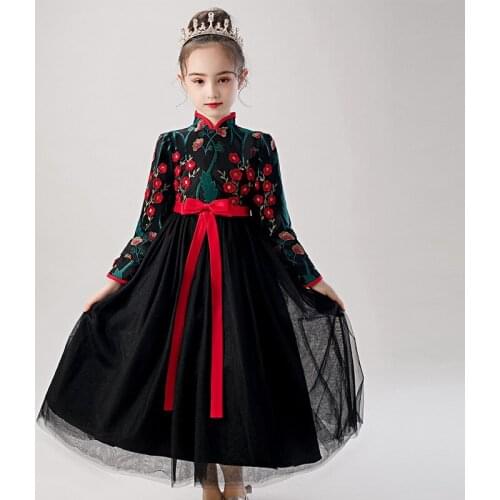 Big girls embroidered dresses Kid Birthday party wedding Princess dress for elegant Teen girl vestidos children costumes3-12Year
