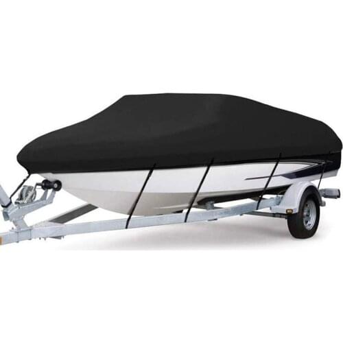 14-16Ft Barco Boat Cover Anti-UV Waterproof Heavy Duty 210D Marine Trailerable Canvas Boat Accessories