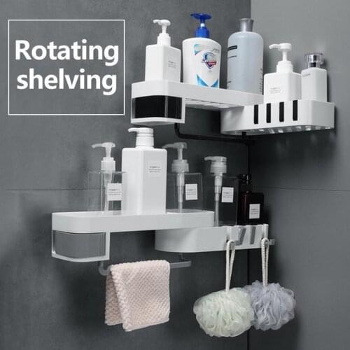 Bathroom Shelves For Bathroom Storage Baskets Organizer For Bathroom Home Kitchen Items Punch-Free Firm Fitted Wall Storage Rack