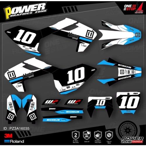 PowerZone Custom Team Graphics Decals 3M Stickers Kit For Husqvarna Sticker 2016-18 TC FC TX FX FS 2017-19 TE FE 125-450cc 35