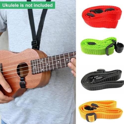 1Pc Adjustable Nylon Ukulele Strap Guitar Hang Neck Hot Sale Music Instrument Straps Sling With Hook Durable Guitar Accessories