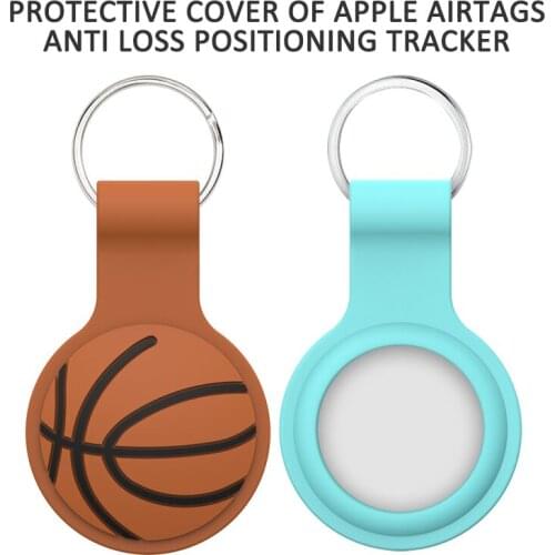 Suitable For Apple Airtags Locator Silicone Protective Sleeve Cartoon Storage Dust Sleeve Basketball Cute Anti-sweat