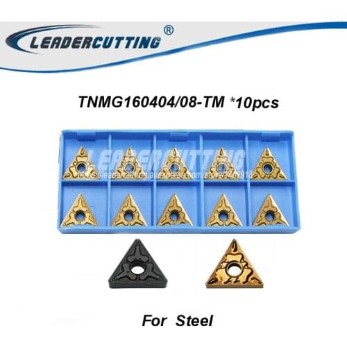 TNMG160408-TM TNMG160404-TM *10pcs Leadercutting Turning Carbide Insert for Lathe Holder WTJNR/MTJNR,Turning Tip for Steel