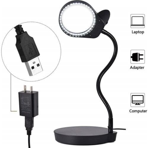 Large Magnifier LED Light 3X /10X Magnifying Glass for Reading Working Welding DIY Repair Hand Tool