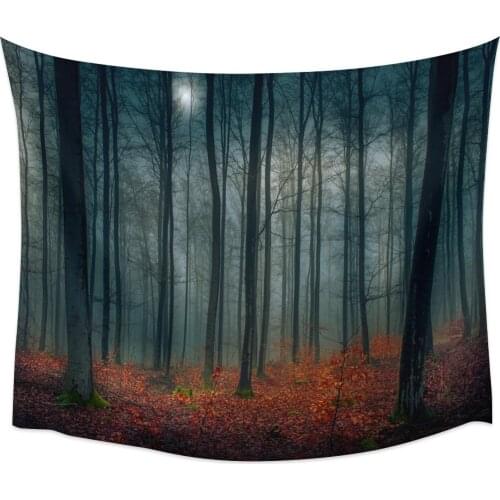 Evening Forest Wall Tapestry Home Wall Decor Bedroom Tapestry Wall Hanging Yoga Mat Picnic Mat