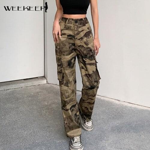 Женские камуфляжные брюки WEEKEEP China At AliExpress