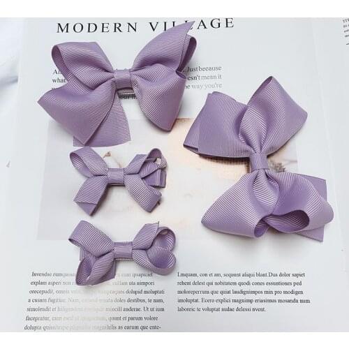 Hair Clip Bow Hairpin for Baby Girl Headwear Combination for Children Childrens Hair Accessories Set Four-piece Set Headband