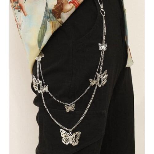 New Fashion Female Punk Wild Body Chain Personality Lady Butterfly Pendant Waist Belts Chains Charming Women Waist Chain