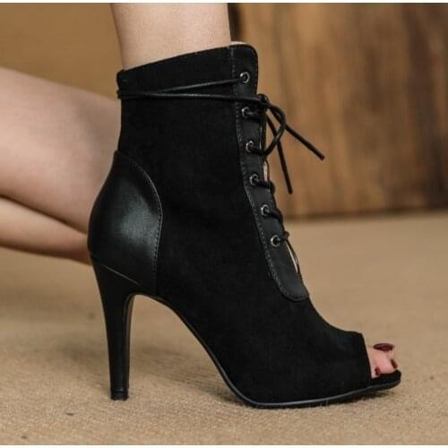 For 2021 Heels Sexy stilettos High Sexy Sandalias Women dance heels shoes Black Summer Womens Sandals Boots Latin Party