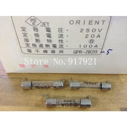 [ZOB] Japan imported JET GPR-2B20 insurance 6X30 20A250V micro tube pin explosion-proof glass fuse --200pcs/lot