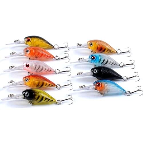1Pcs New Fishing Lures 5cm 4.7g Minnow CrankBait Three Hooks Artificial Wobbler Jig Swimbait 3D Eeyes For Fishing Tackle