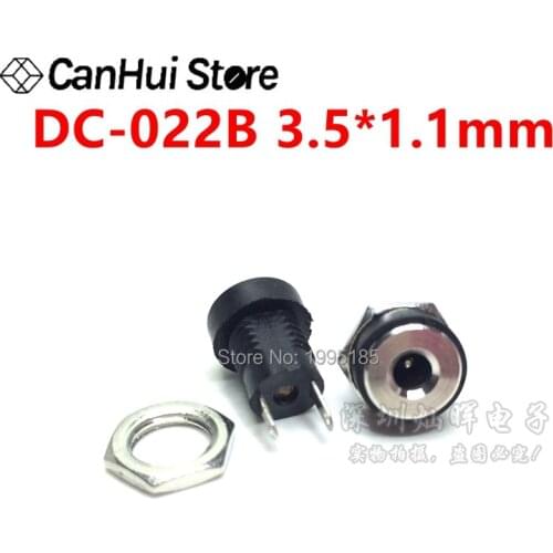 10PCS DC-022B 3.5*1.3mm 3.5x1.3 mm 3A 12V Female Power Adapter DC Jack Connector DC022B DC Power Plug Waterproof cap DC-022 Hot