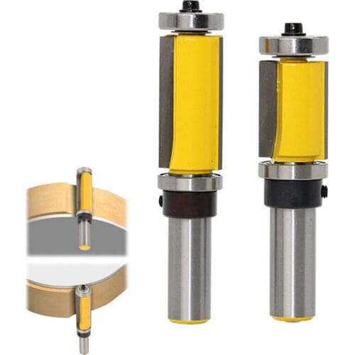 2Pcs 12.7mm Shank Flush Template Trim Router Bit Woodworking Milling Cutter Hand Tools