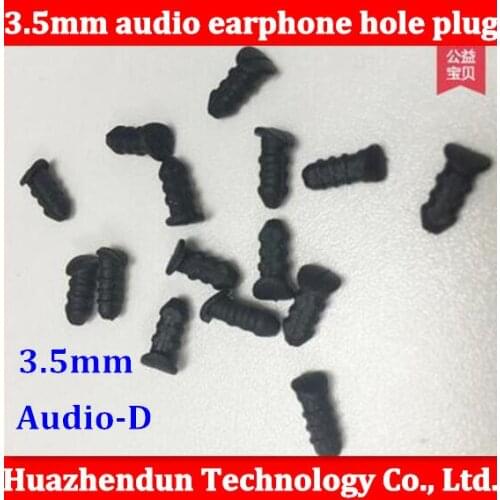 500pcs high quality Audio-D curved curved face mobile phone digital audio earphone hole plug 3.5mm Stopper
