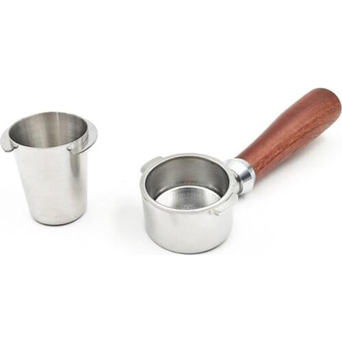 51Mm Coffee Bottomless Portafilter,Dosing Cup Coffee Sniffing Mug Filter Basket Barista Tools Espresso Machine Accessory