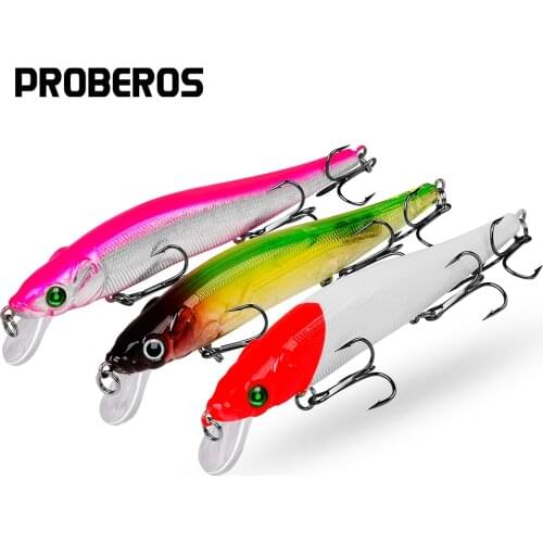 PROBEROS Fishing Lure Set 4.7"-11.94cm/14.47g-0.51oz 6PC Minnow Lures 6 Color Crankbait Fishing Baits