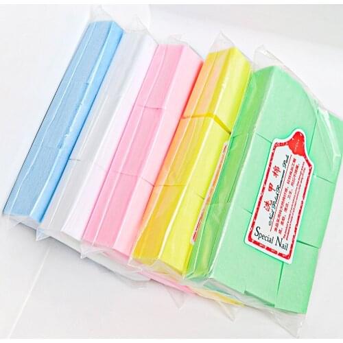 600 Pcs/Bag Natural Cotton Fiber Nail Washing Cotton Lint-Free Wipes Nail Tool Cleaner Remover Wraps Pads Wet Wipes Paper 5 Colo