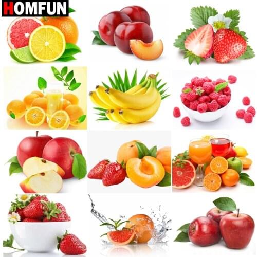 HOMFUN Full Square/Round Drill 5D DIY Diamond Painting "Fruit landscape" Embroidery Cross Stitch 5D Home Decor Gift