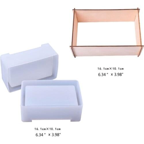 Paper Box Epoxy Resin Mold Tissue Napkin Case Silicone Mould DIY Crafts Jewelry Storage Organizer Home Decorations Casting Tools