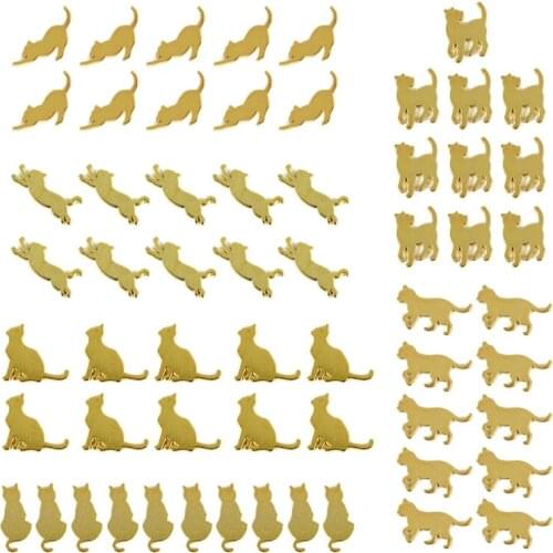 6 Shape Mixed Vivid Cat Look Multiple Forms Cat Model Filling Accessories Charm Beads Jewelry Making Accessories(60pcs)