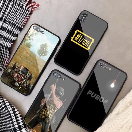 S BATTLEGROUNDS PUBG Tempered Glass Phone Case For iphone 12 11 Pro Max 5 6 7 8 X XS XR XSMax Shell 12Pro Max Cover Shell