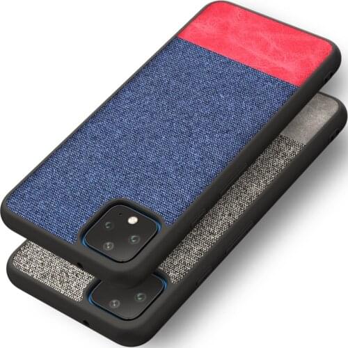 For Google Pixel 4 XL Case Soft Silicone edge+Hard Cloth texture Skin protective Back Cover Case for pixel 4 4xl pixel4 shell