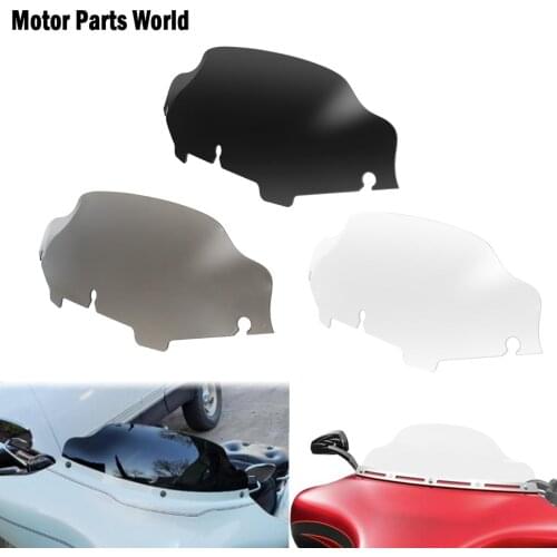 Motorcycle 6'' Wing Windshield Air Deflector Fairing Windscreen For Harley Touring Electra Glide Street Glide FLHT FLHX 1996-13