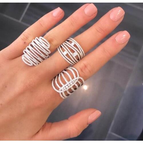 GODKI 2019 Trendy Stacks Charm Statement Ring for Women Cubic Zircon Finger Rings Beads Charm Ring Bohemian Beach Jewelry