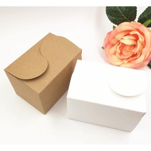 Blank Kraft Paper Jewelry Carrying Boxes With Free Stickers 9*6*6cm 10Pcs DIY Handmade Party Weeding Storage Packing Gift Boxes