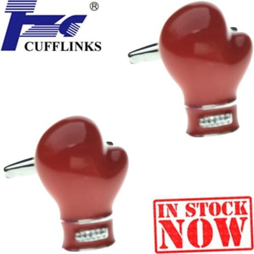 Red Glove Cufflink Cuff Link 2 Pairs Free Shipping Promotion