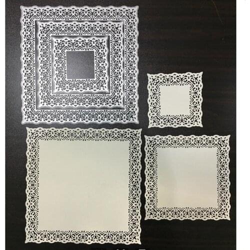 SCD778 Square Metal Cutting Dies For Scrapbooking Stencils DIY Album Cards Decoration Embossing Folder Die Cuts Template New