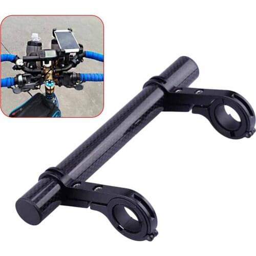 LETAOSK Black Mountain Bike Bicycle MTB Handlebar Extender Cellphone Mount Bracket Light Holder Carbon Tube