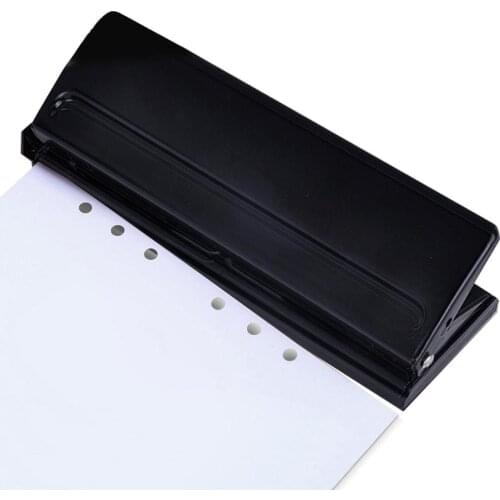 Metal 6 Hole Punch Pink Craft Punch Paper Cutter Adjustable DIY A4 A5 A6 Loose-Leaf Paper Punch Scrapbooking Office Stationery