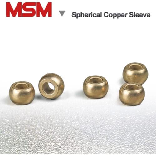 MSM 5*11*7/6*11*7mm Spherical Porous Bearing Iron Copper Base Powder Metallurgic Oil Bushing Sintered Ball Shape Copper Sleeve