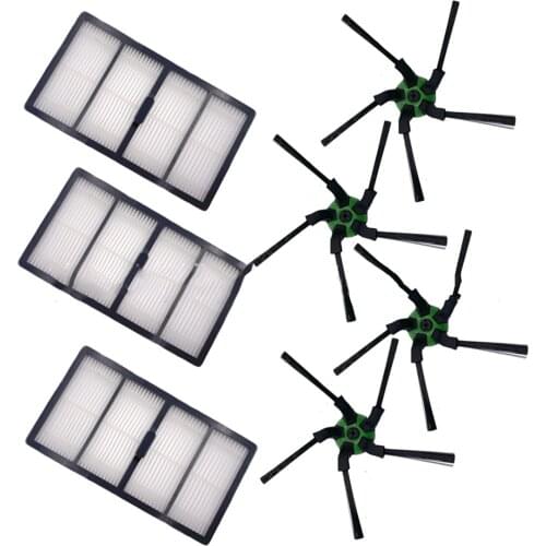 4pcs Side Brushes+3pcs Filter Set for irobot S9 Sweeping Robot Accessories