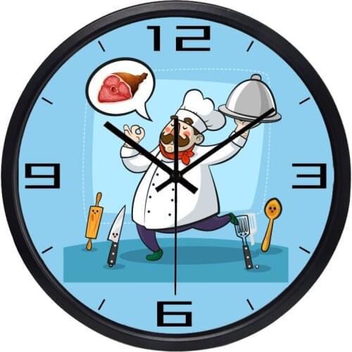Lovely Chef Restaurant Wall Clock Best Decorative Kitchen Clock