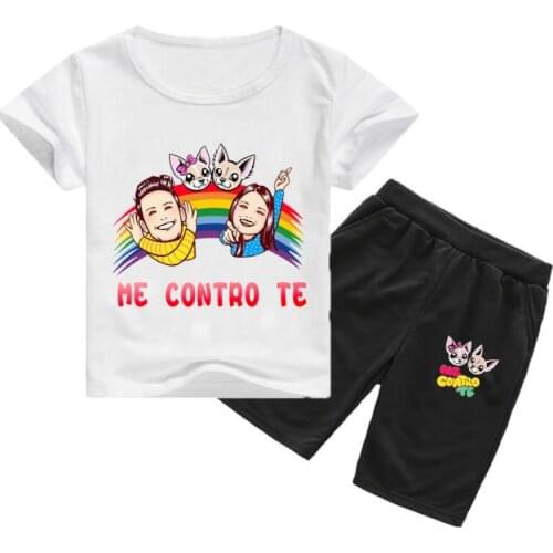 New Summer Baby Girls Me Contro Te Set Cartoon Costume For Kids Boys Toddler T-shirt+Short Christmas Clothing Tracksuit Outfi