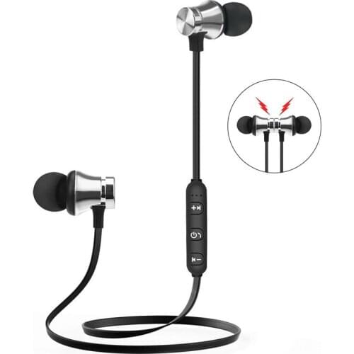 New Bluetooth Earphone Sport Magnetic V4.2 Stereo Sports Waterproof Earbuds Wireless In-ear Headset with Mic for IPhone Samsun