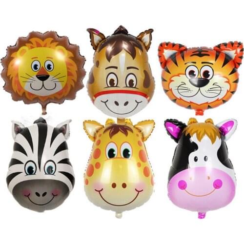 New Style 4D Cartoon Animal Tiger Monkey Panda Foil Balloon Birthday Party Decoration Children Toy Air Ball Baby Shower