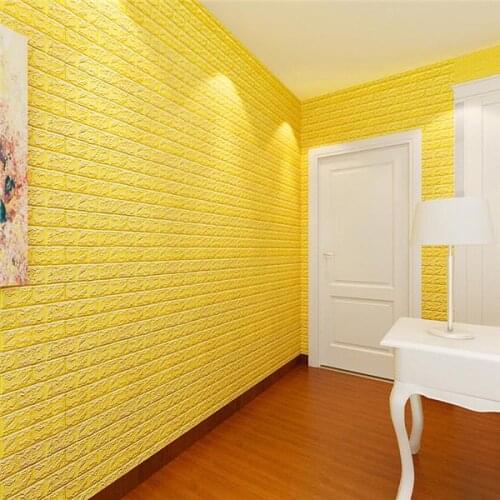 PE Foam 3D Wallpaper DIY Wall Stickers Wall Decor Embossed Brick Stone Wallpaper Room House Poster
