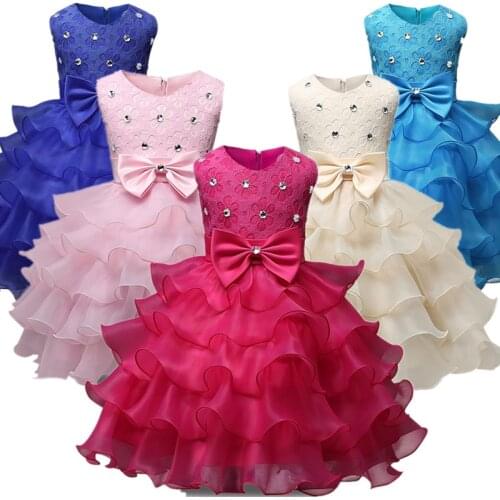 Infant Baby Girls Dresss 1 Year Birthday Dress Outfits Baby Girls Clothes Dress Princess Baby Girl Floral Baby Christmas Gown