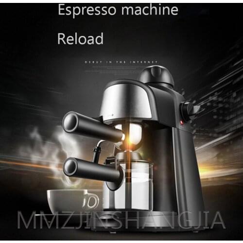 Stainless Steel Black Coffee Machine Semi Automatic Milk Brewing Coffee Pot Home Small Steam coffee Machines Italian Coffee pot