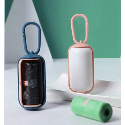 Portable Pet Litter Box Poop Pick-Up Bags with 15pcs Pet Waste Toilet Bag for Pet Outdoor Toilet Clean